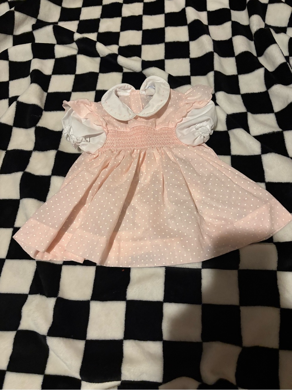 Vintage 12 month pink dress